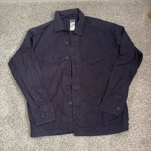 Men's Patagonia Navy Blue Long Sleeve Button Up Shirt Jacket